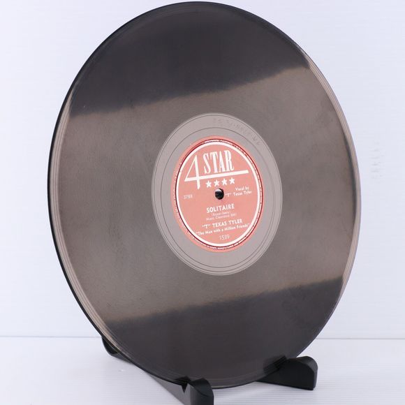 T. Texas Tyler Trouble Then Satisfaction / Solitaire 1950 10" 78 rpm Record 1539 - Picture 11 of 16